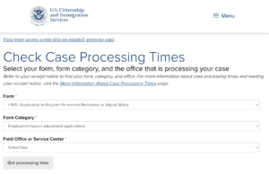 i 485 check processing time